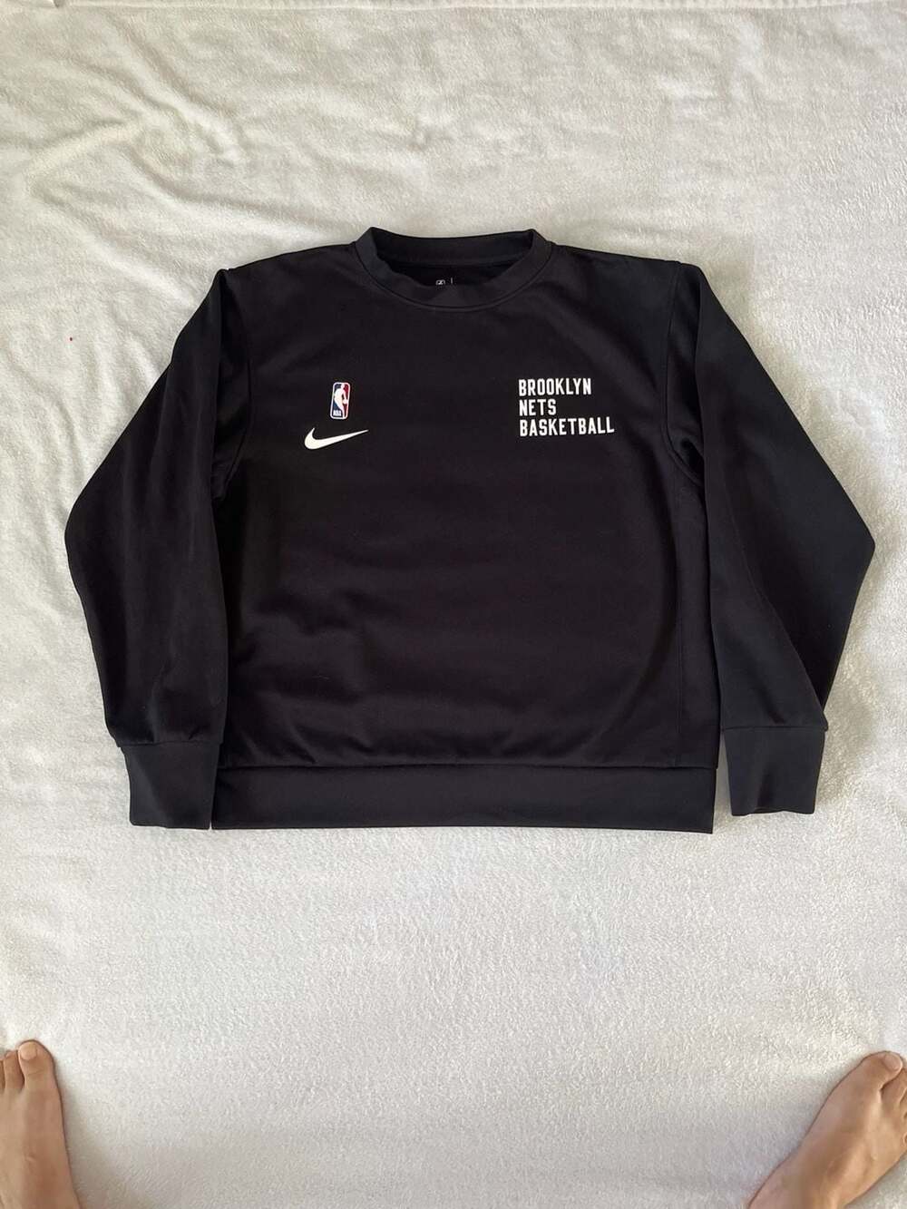 Nike Dri-FIT NBA Brooklyn Nets Basketball Player Issued Crewneck Sweatshirt